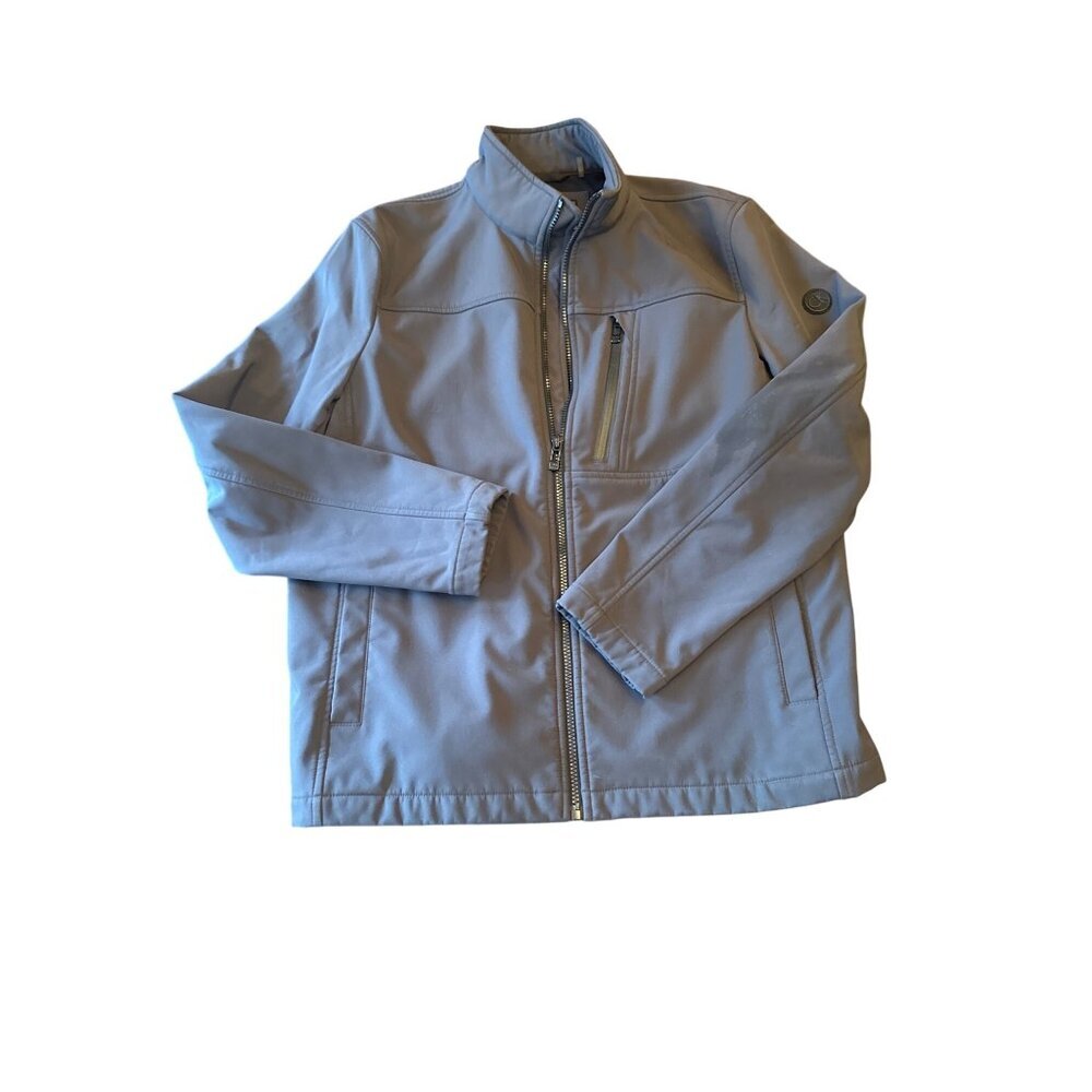Calvin Klein Mens Brown Water-Resistant Jacket With 4-Way Stretch & Zipper Pocke
